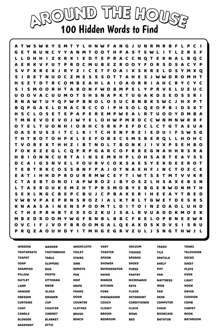 word search puzzles printable