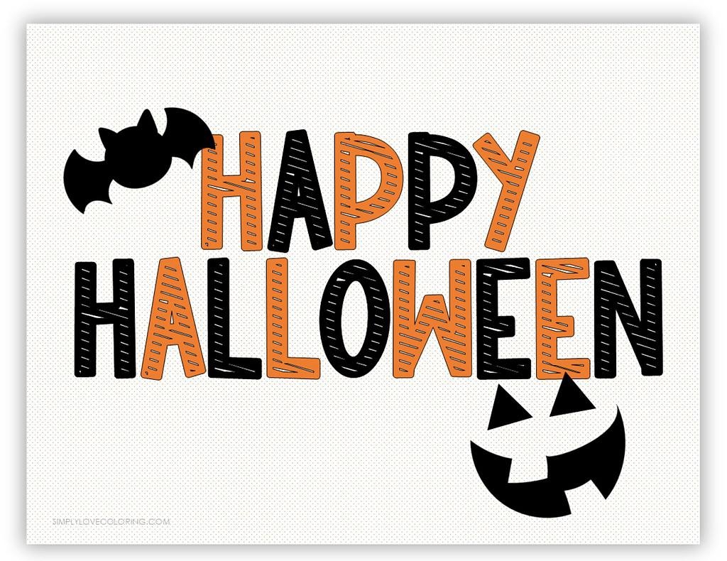 12 Happy Halloween Sign Printables Free PDF Downloads Simply Love Coloring 12 Happy Halloween Sign Printables Free PDF Downloads Simply Love Coloring