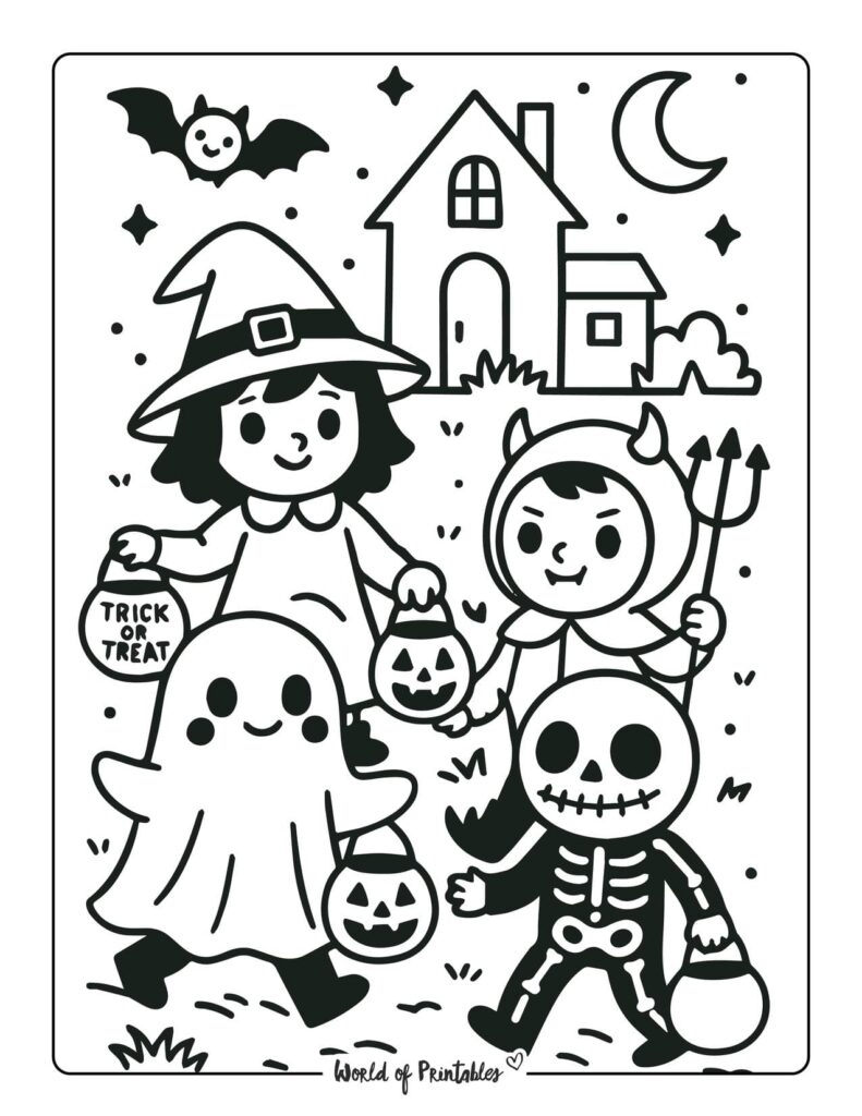 170 Free Halloween Coloring Pages For Kids Teens And Adults World Of Printables