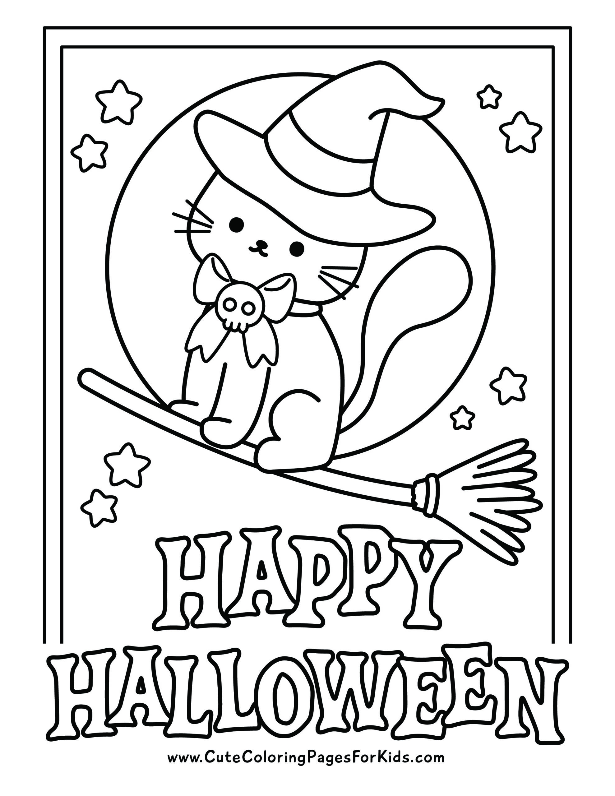 18 Cute Halloween Coloring Pages Free Printable PDFs Cute Coloring Pages For Kids 18 Cute Halloween Coloring Pages Free Printable PDFs Cute Coloring Pages For Kids