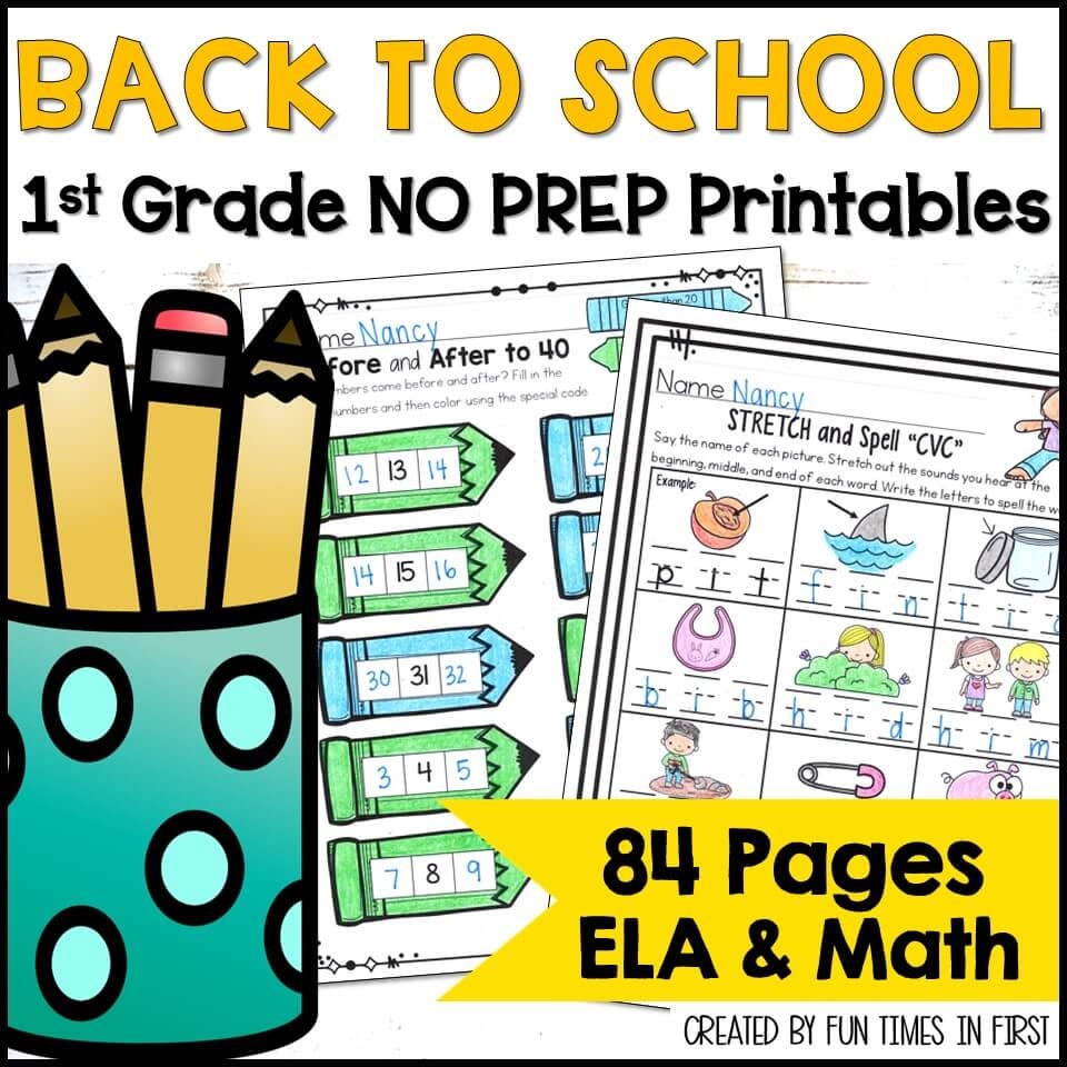 free printable worksheets for 1st grade