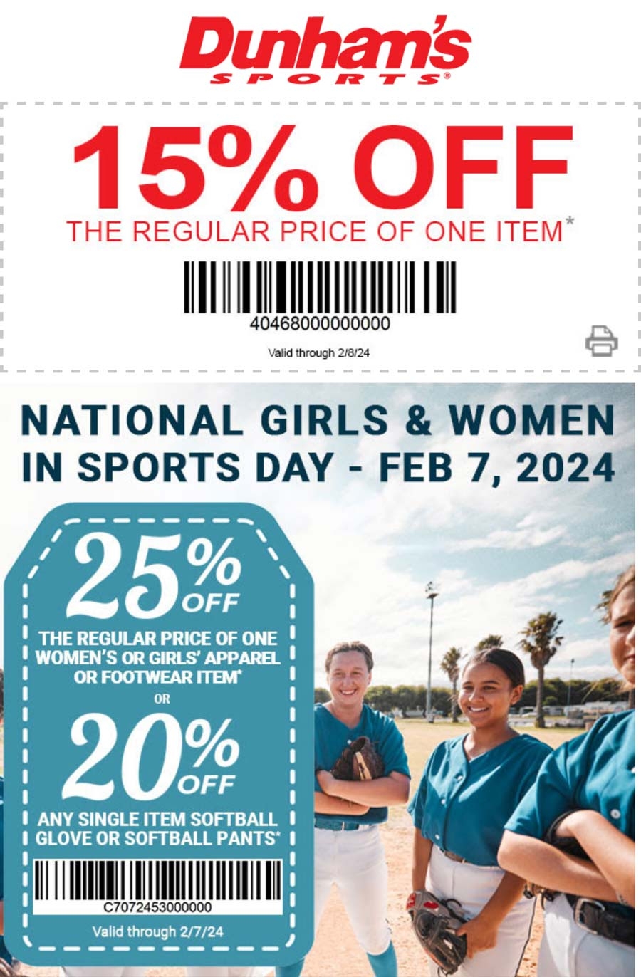 20 Off A Single Item At Dunhams Sports Dunhams Sports March 2026 Coupons Promo Codes Deals 