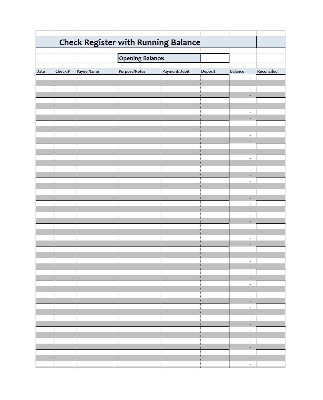 30 Printable Check Register Templates Excel TemplateArchive 30 Printable Check Register Templates Excel TemplateArchive