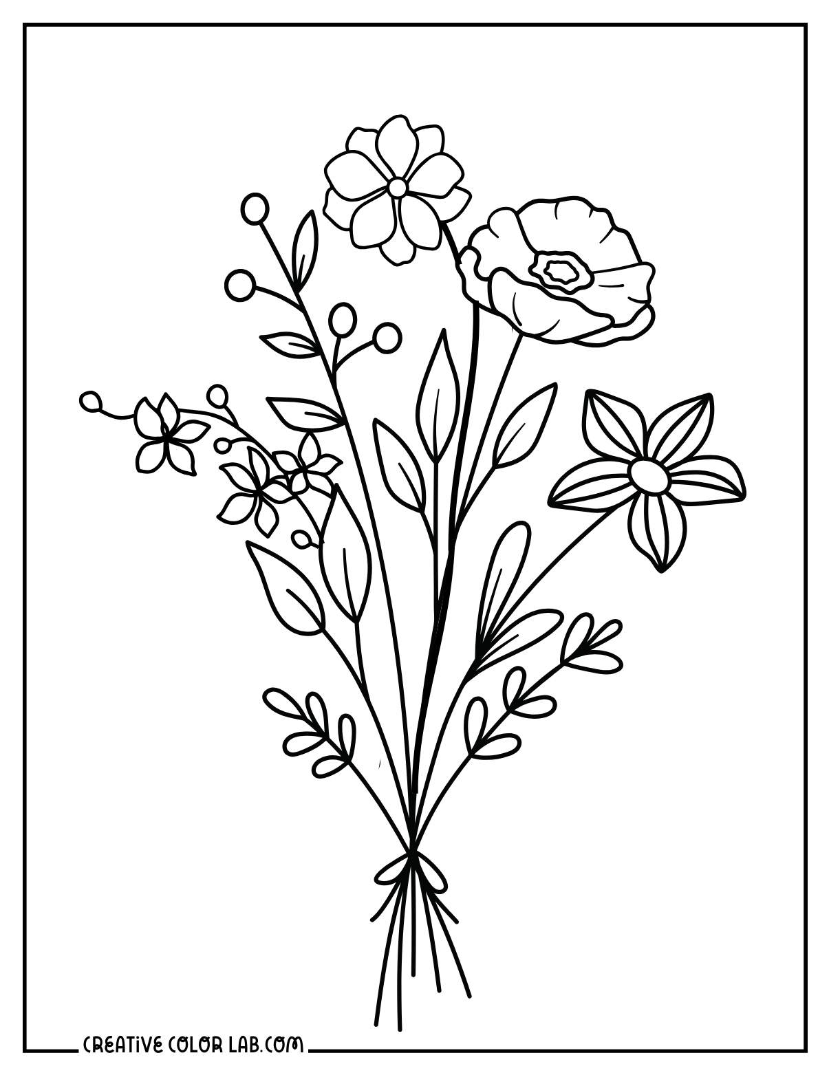 flower printable colouring pages