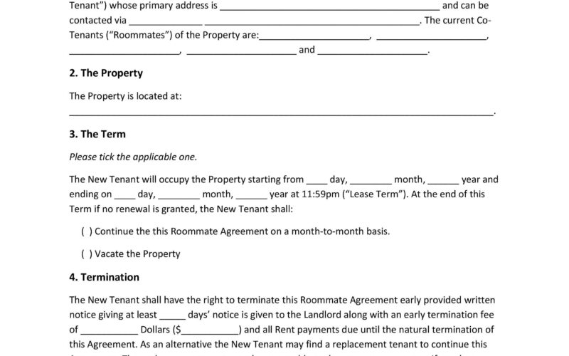 40 Free Roommate Agreement Templates Forms Word PDF