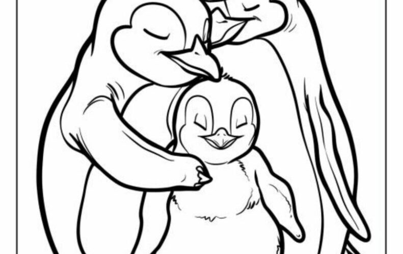 40 Penguin Coloring Pages