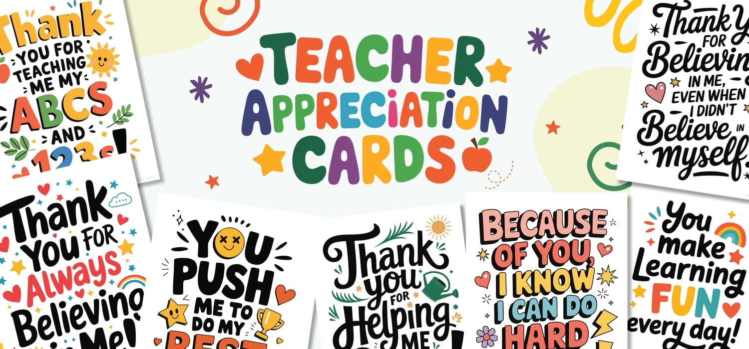 45 Teacher Appreciation Cards To Print World Of Printables