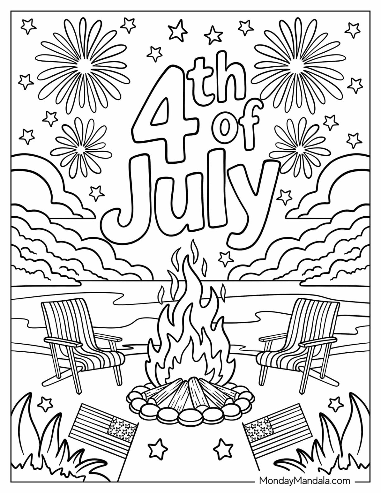 4th Of July Coloring Pages 55 Free PDF Printables 4th Of July Coloring Pages 55 Free PDF Printables