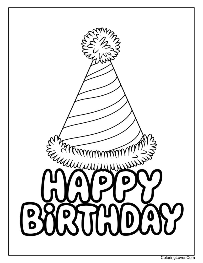 happy birthday coloring sheets free printable happy birthday coloring sheets free printable