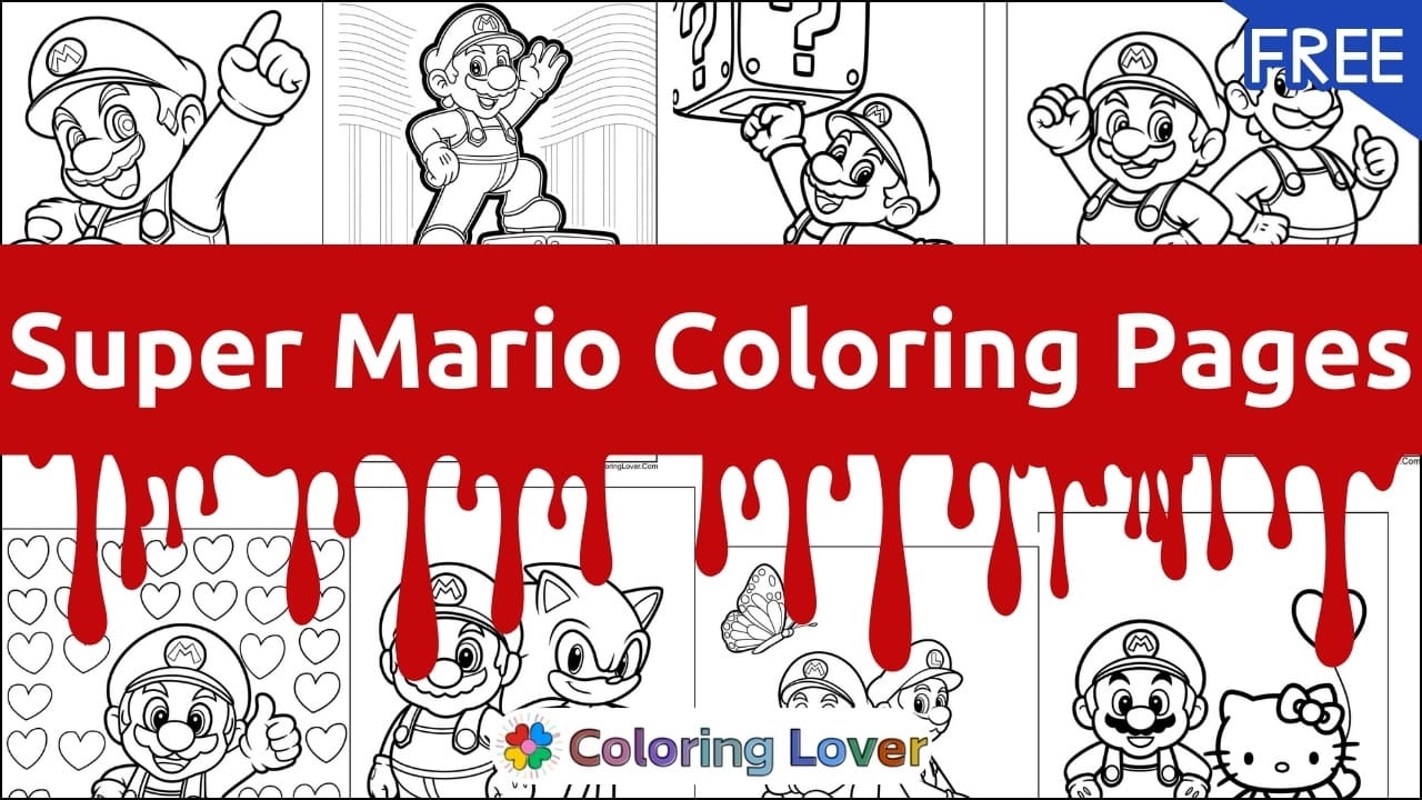 free printable super mario coloring pages
