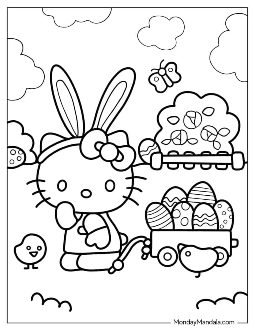 hello kitty coloring pages printable