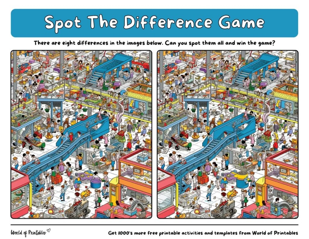 find the difference printable find the difference printable