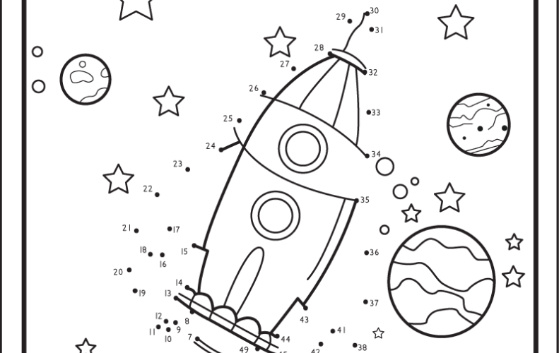 8 Space Dot To Dot Coloring Pages Tree Valley Academy