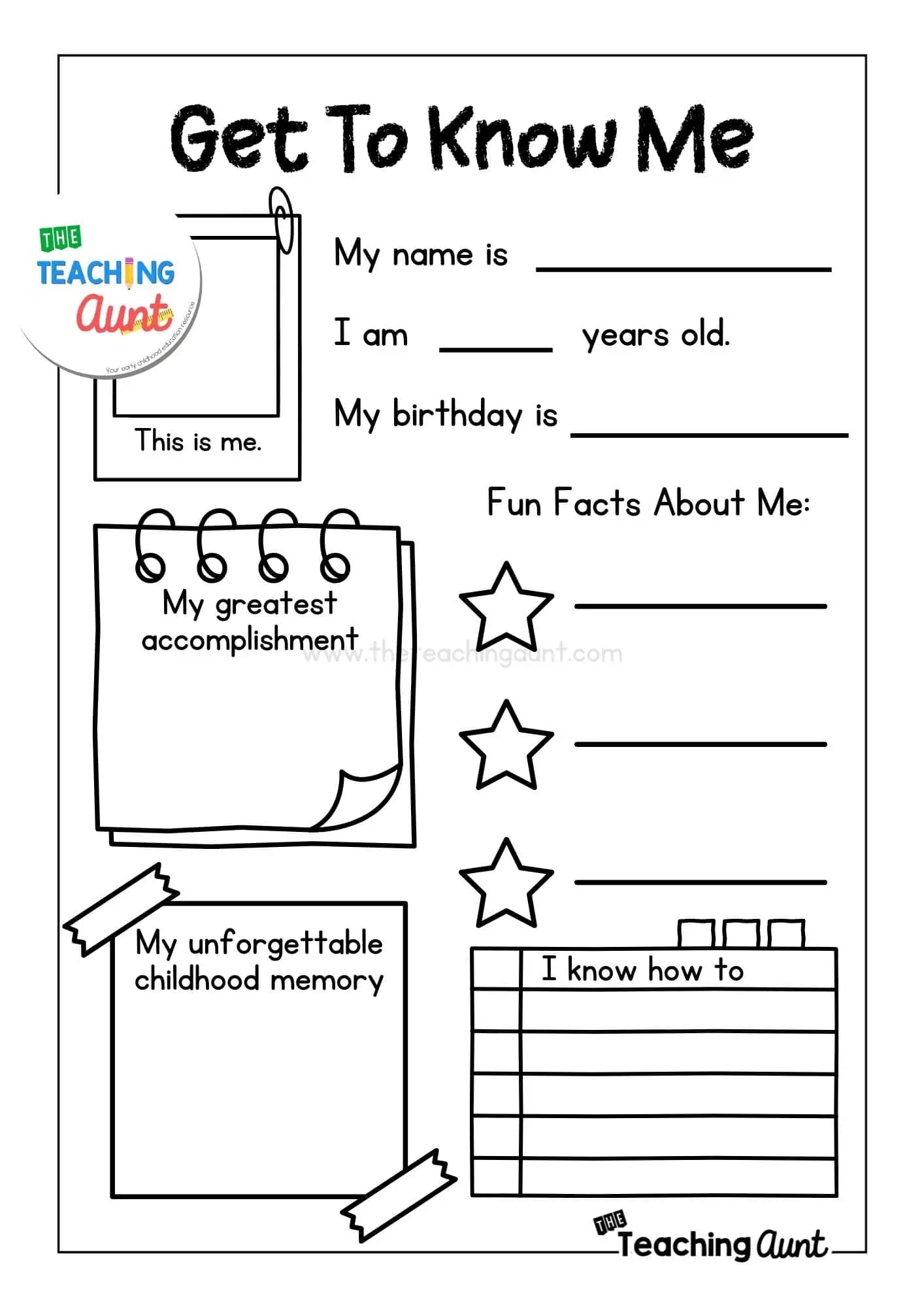 free printable all about me worksheet free printable all about me worksheet
