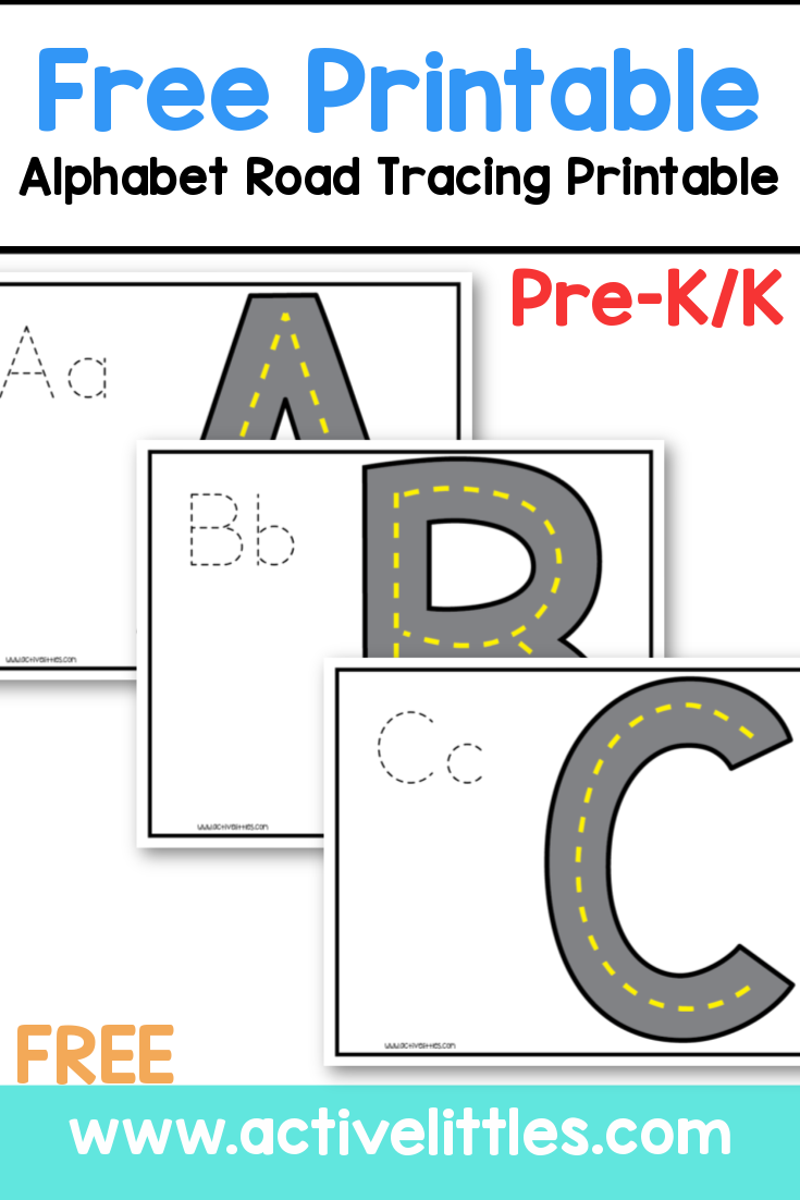 Alphabet Road Tracing Free Printable For Kids Uppercase Version Active Littles Alphabet Road Tracing Free Printable For Kids Uppercase Version Active Littles