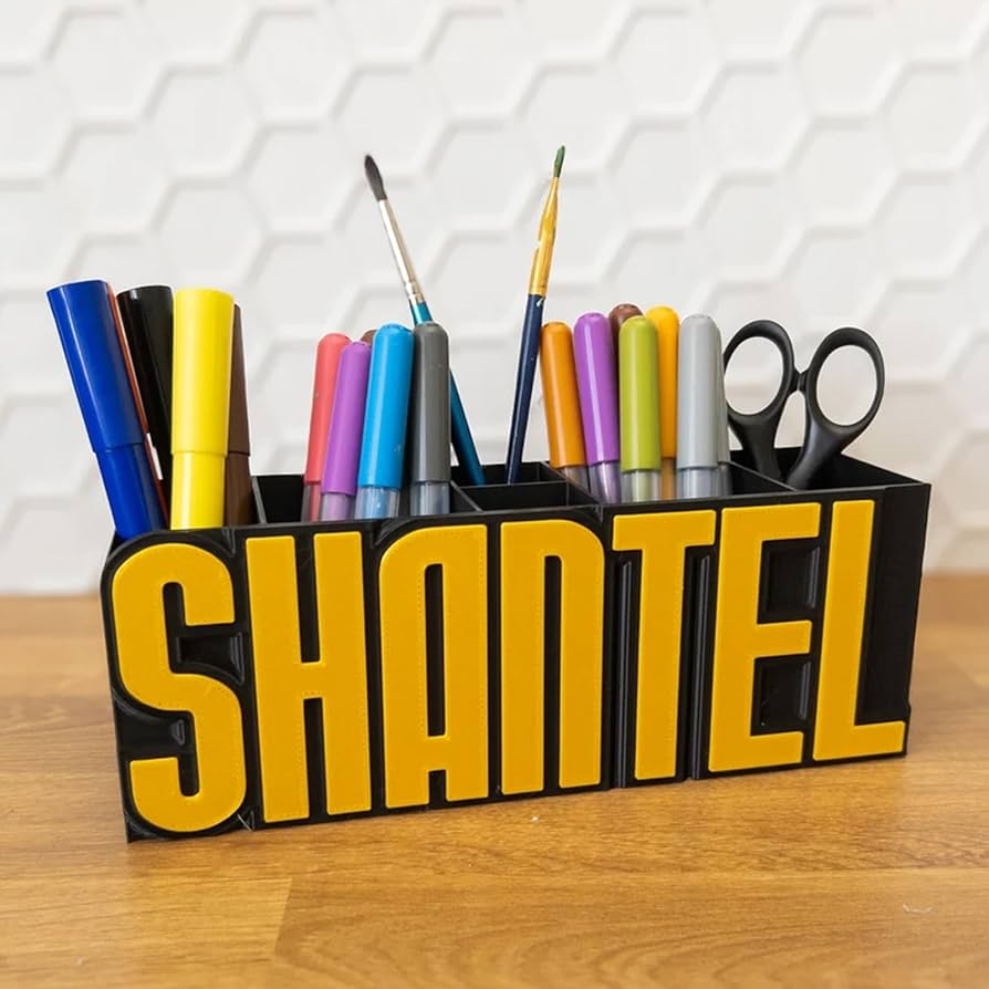 Amazon Personalized 3D Printed Pen Holder Toolbox Unique Desk Organizer Makeup Box Alternative Customizable Office Desk Decor Accessory Christmas Gift For Coworkers Office Gift Idea Office Products