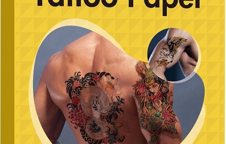Amazon Printable Temporary Tattoo Paper For Laser Inkjet Printer 8 5 X11 20 Sets DIY Personalized Image Transfer Sheet For Skin Beauty Personal Care
