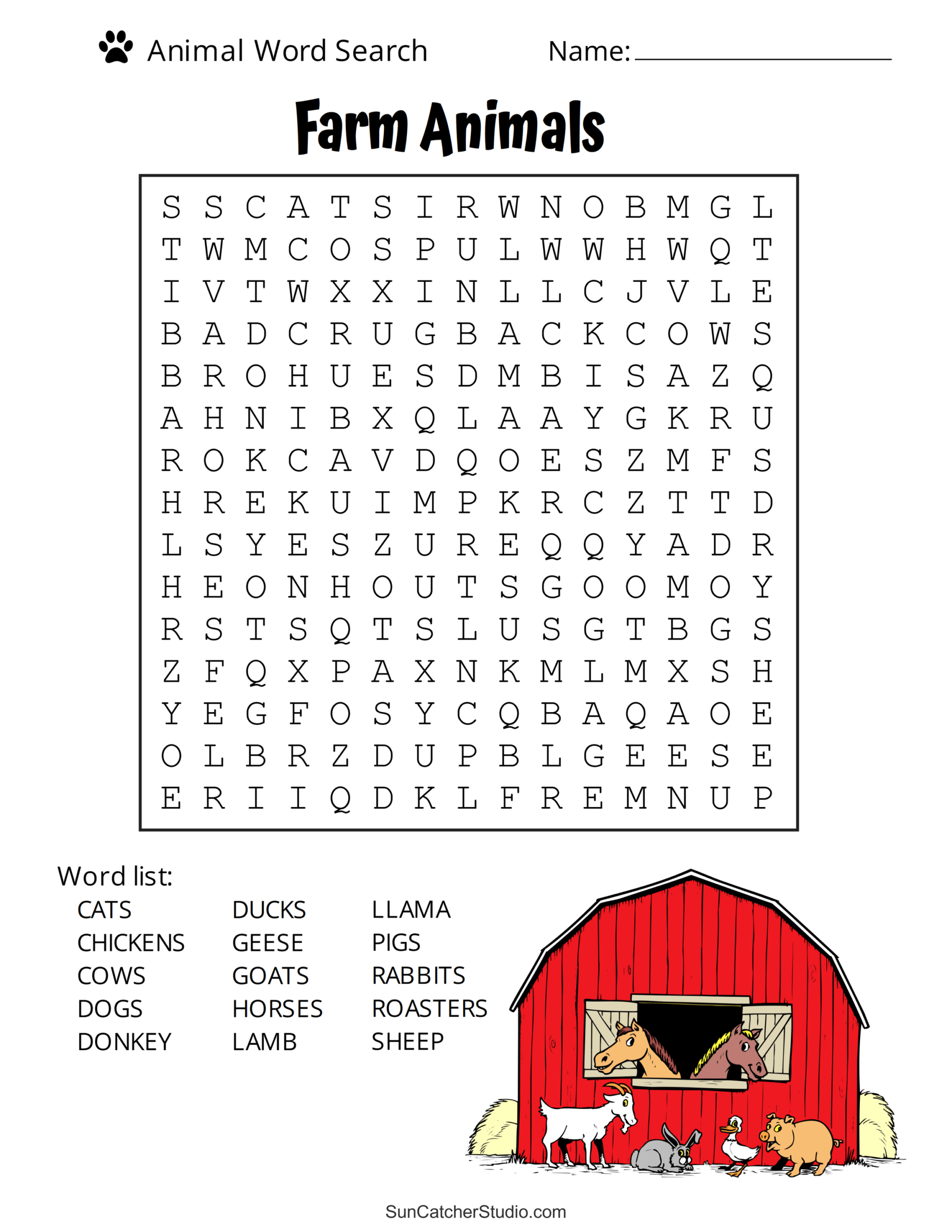 large print word search printable
