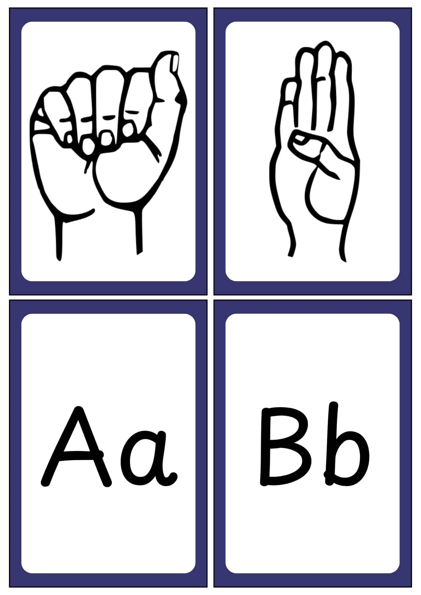 abc sign language printable