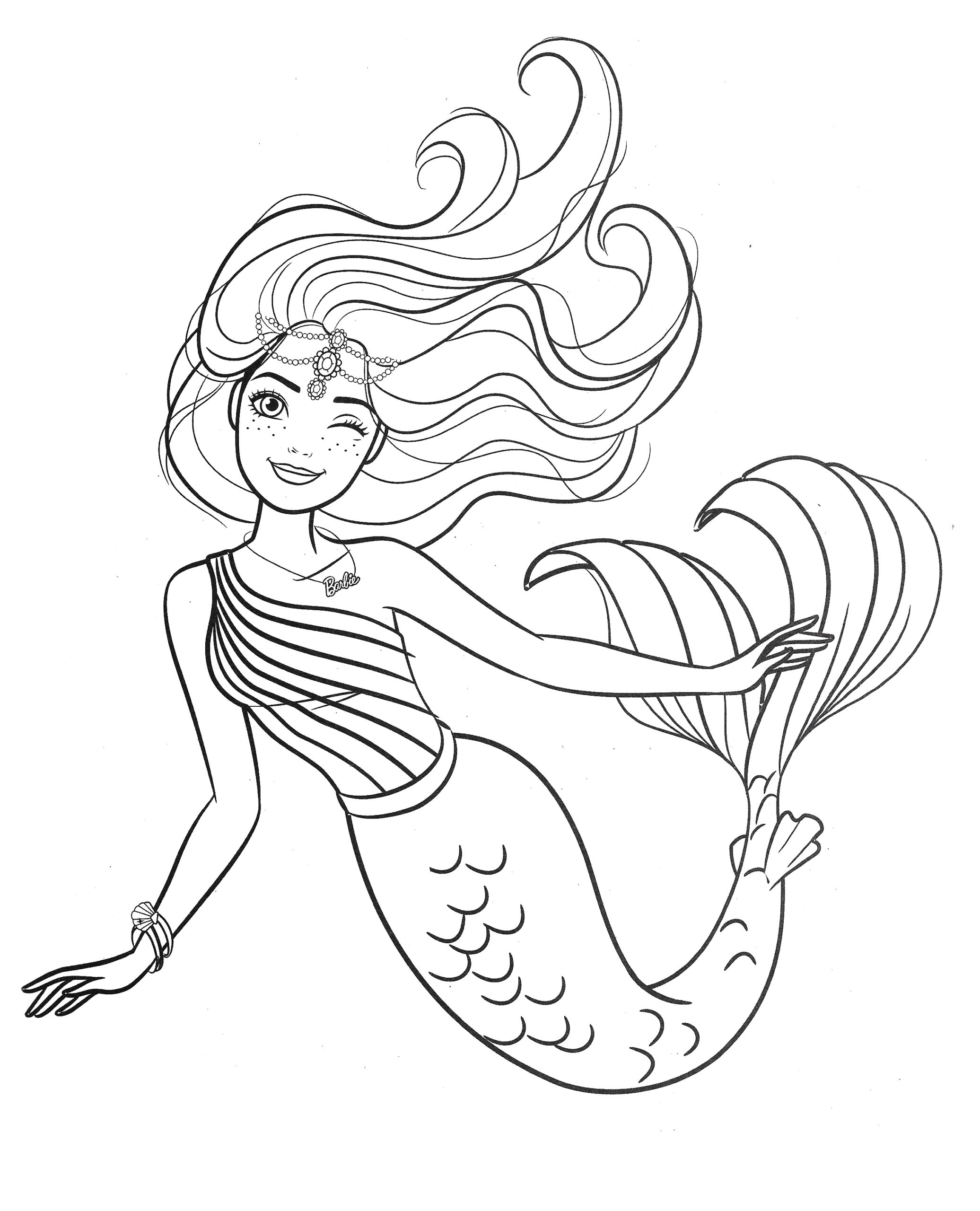barbie printable coloring pages
