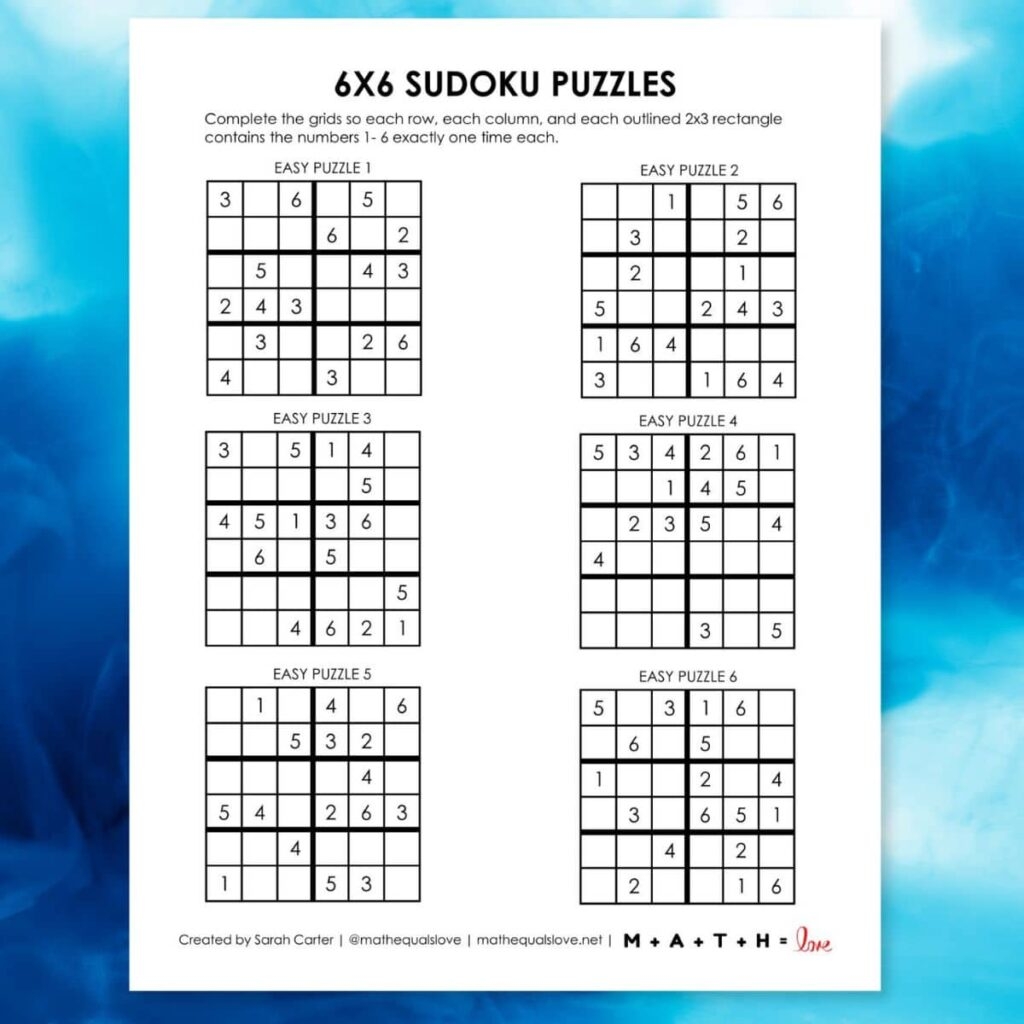sudoku puzzles printable pdf