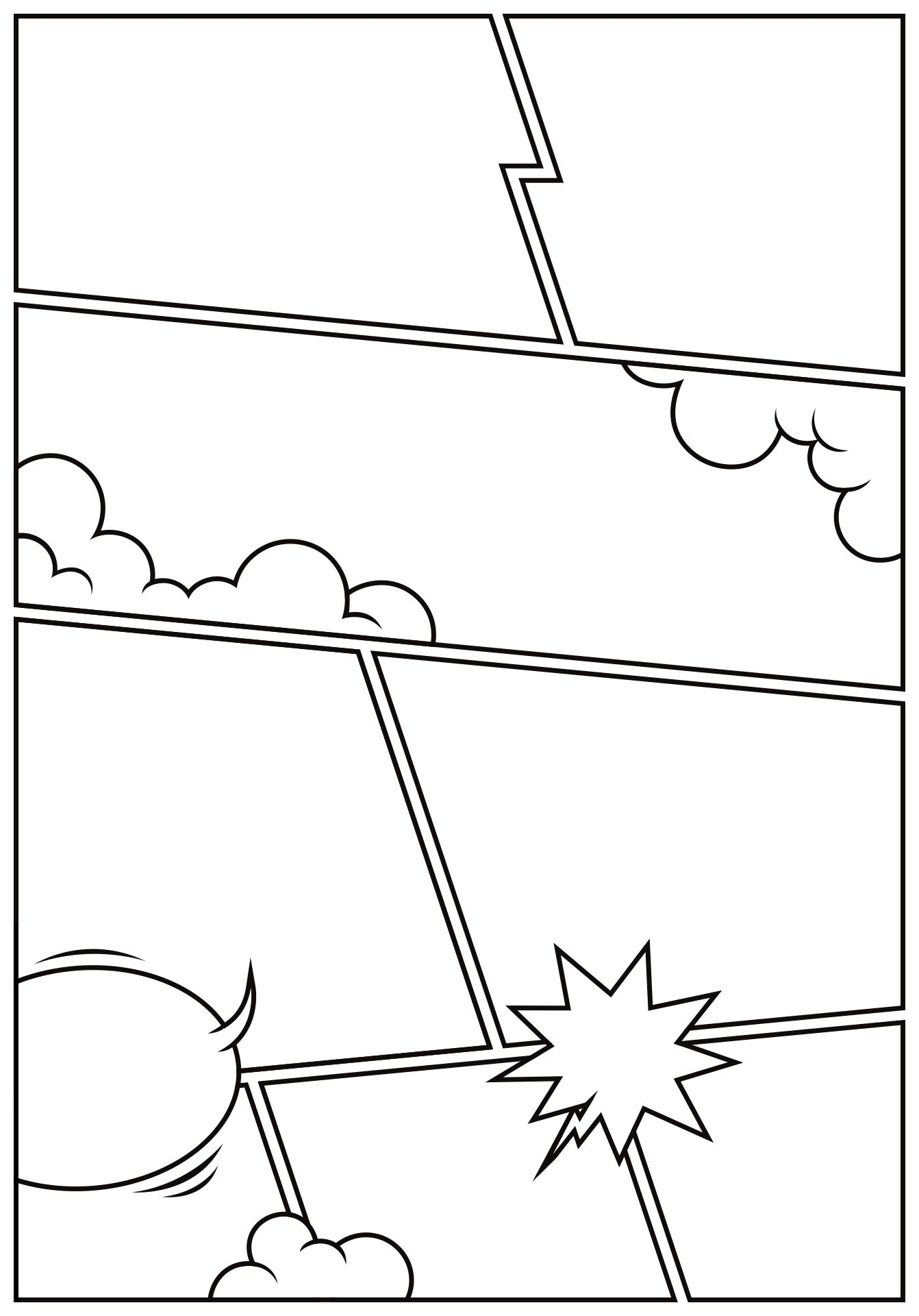 Blank Comic Strip Frames 12 Free PDF Printables Printablee Blank Comic Strip Frames 12 Free PDF Printables Printablee
