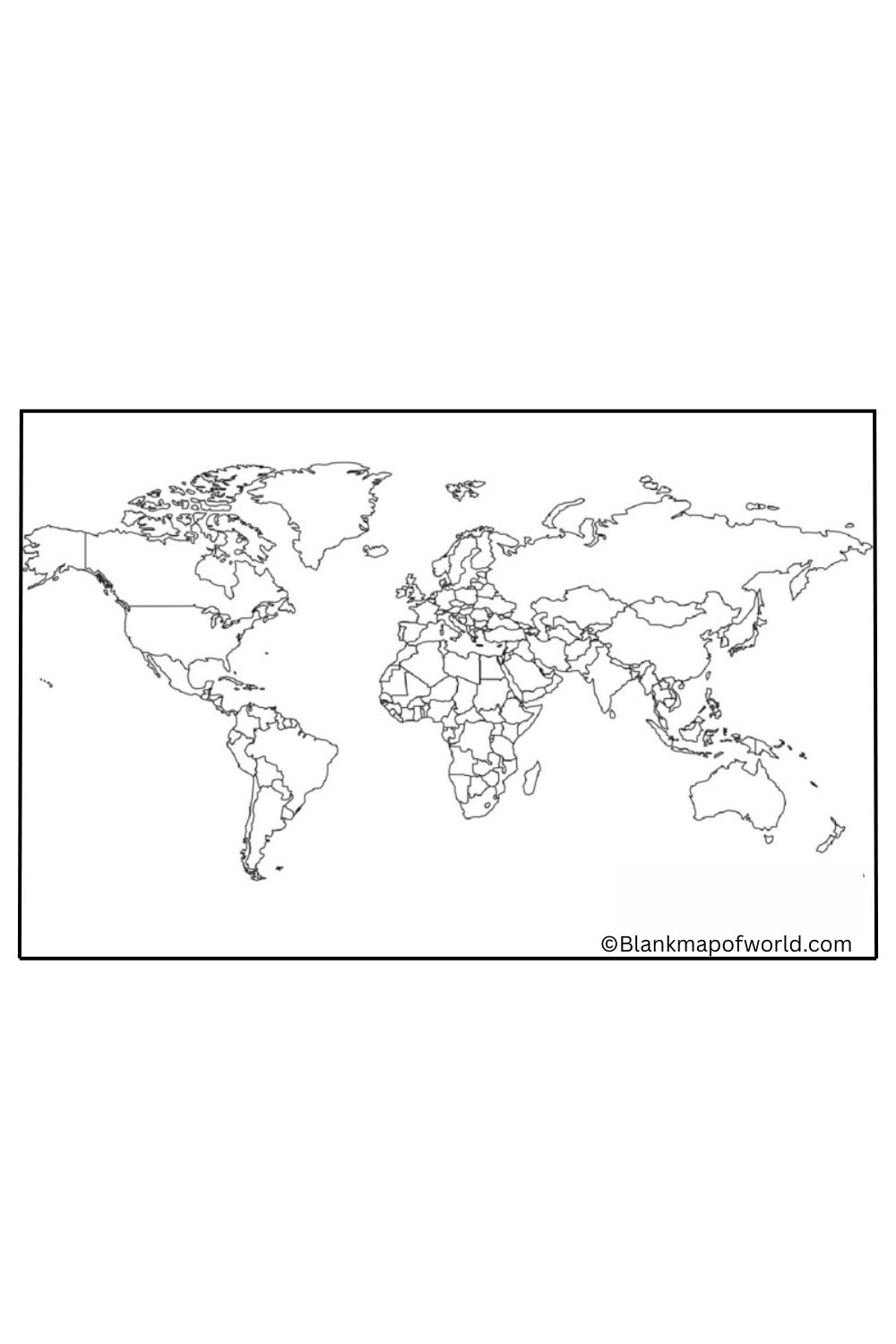 Blank World Map Free Printable Unlabeled World Map Blank World Map Free Printable Unlabeled World Map