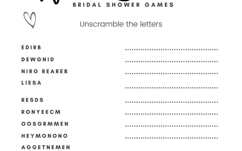 Bridal Shower Games Printable Wedding Word Scramble Printable Printable Minimalist Bridal Shower Puzzle Instant Download Etsy Denmark