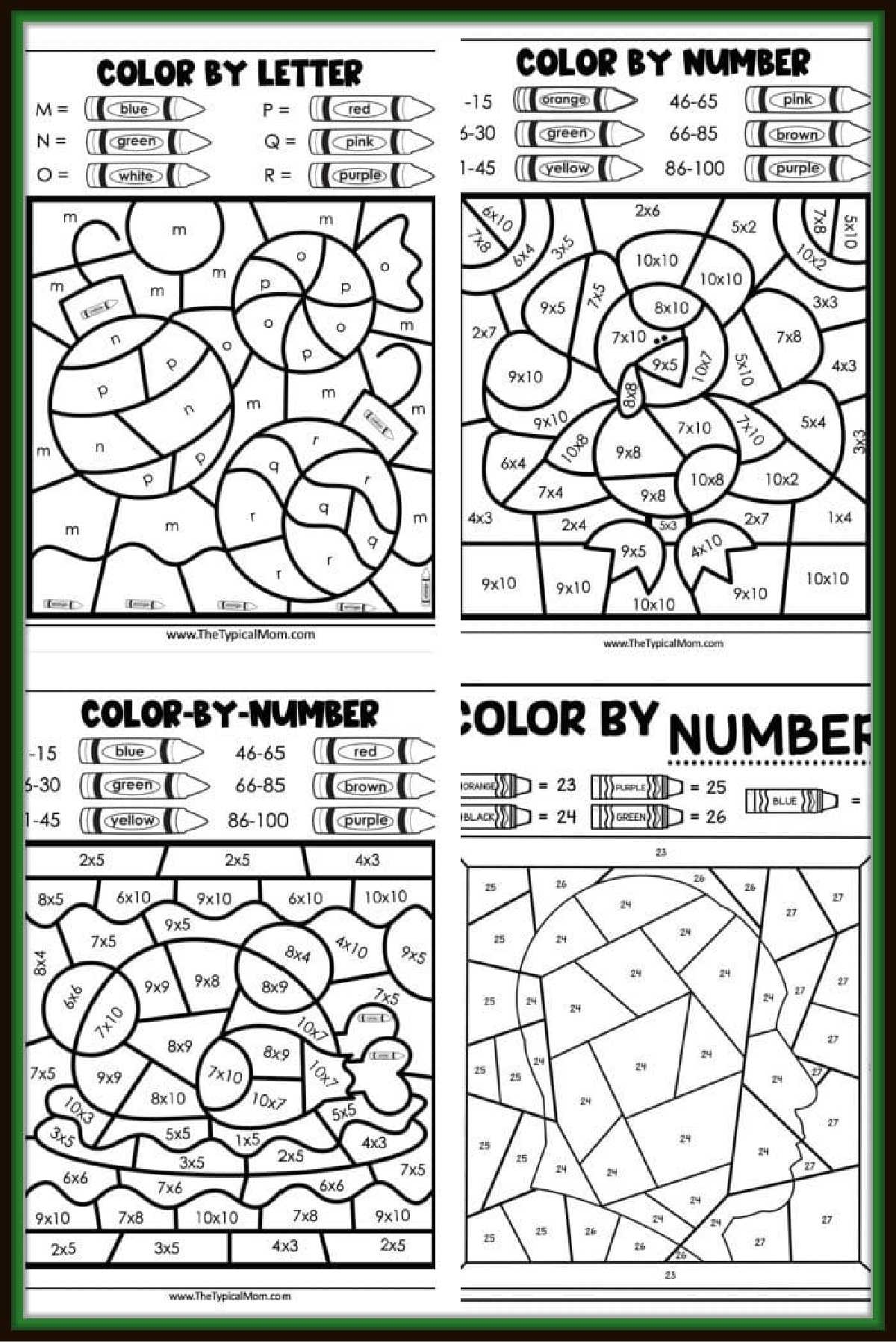 color by number printables color by number printables