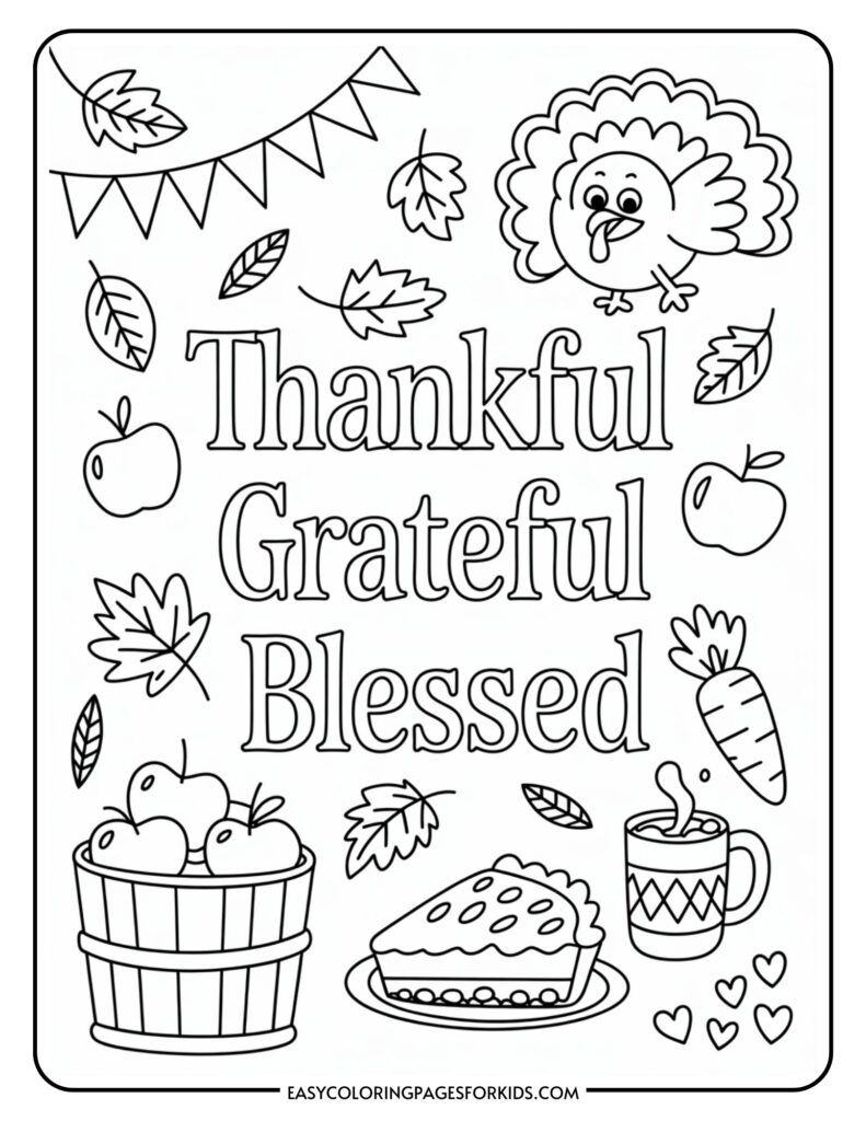 Coloring Pages Thanksgiving Printable 10 PDF Pages Easy Coloring Pages For Kids Coloring Pages Thanksgiving Printable 10 PDF Pages Easy Coloring Pages For Kids