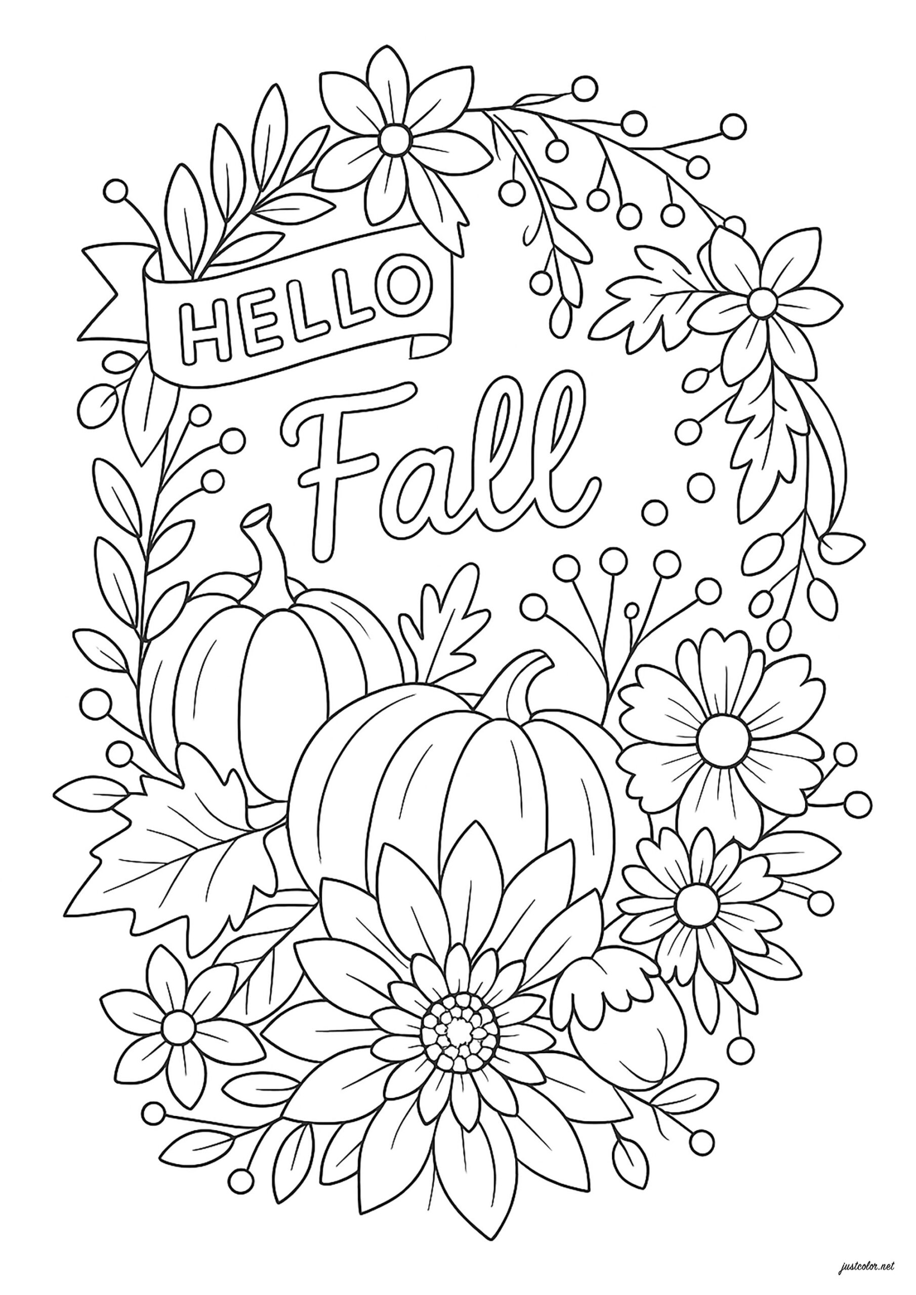 fall pictures to color printable