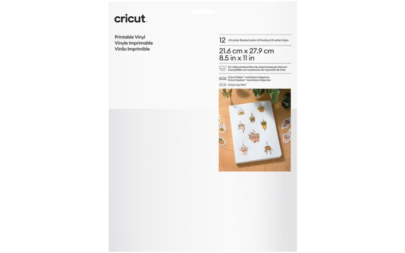 Cricut Printable Vinyl US Letter 12 Ct White Walmart