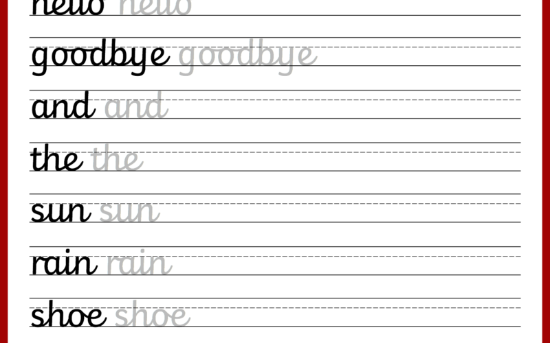 Cursive Handwriting Worksheets Free Printable Mama Geek