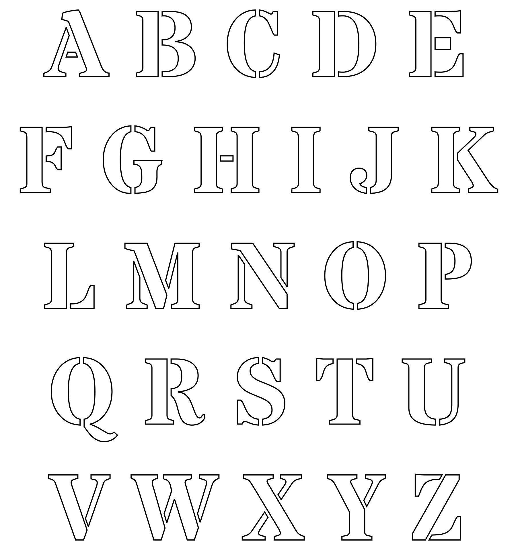 printable cut out letters