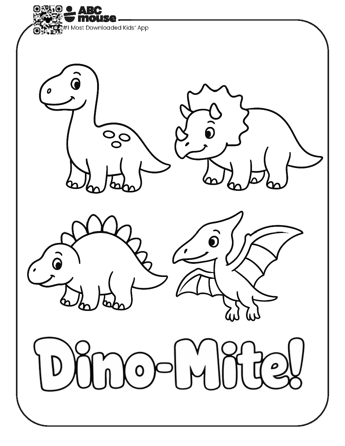 Dinosaur Coloring Pages ABCmouse