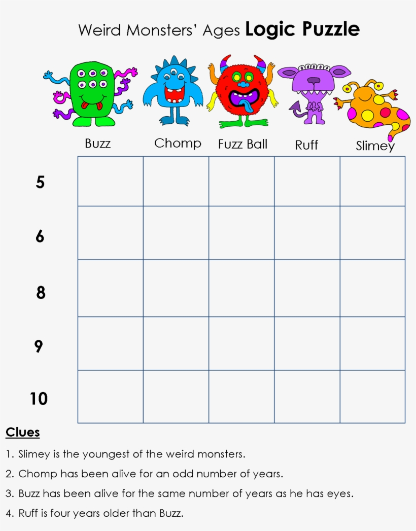 free printable logic puzzles