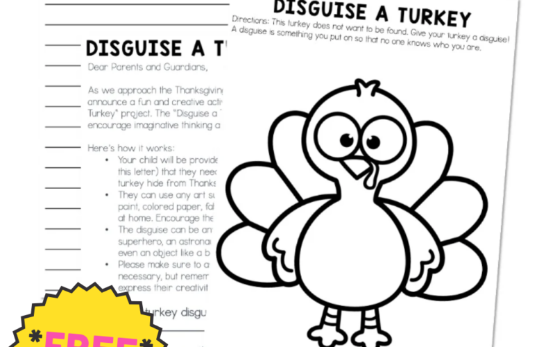 Disguise A Turkey Sample Lucky Little Learners