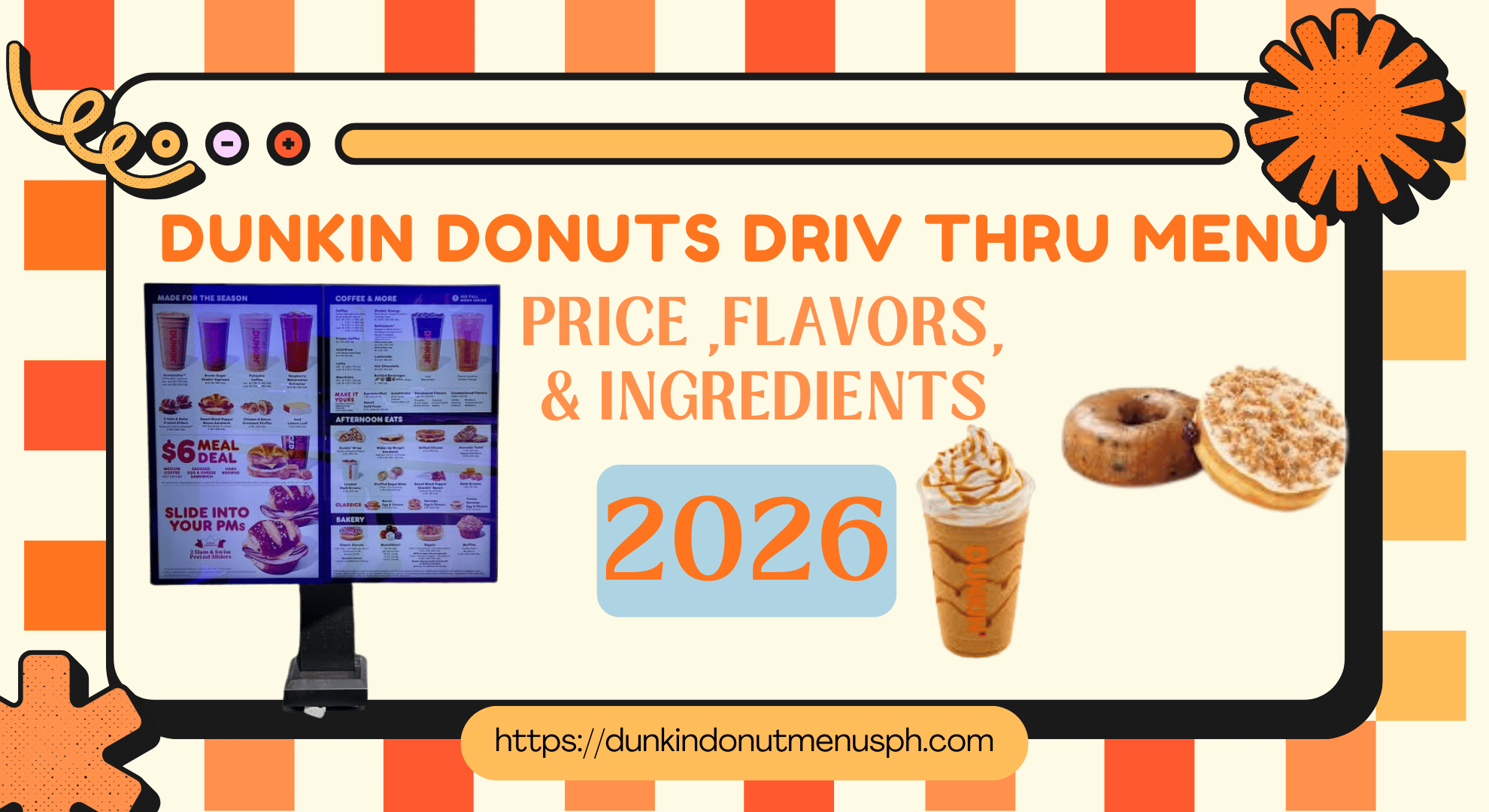 Dunkin Donuts Drive Thru Menu Prices In USA 2026 
