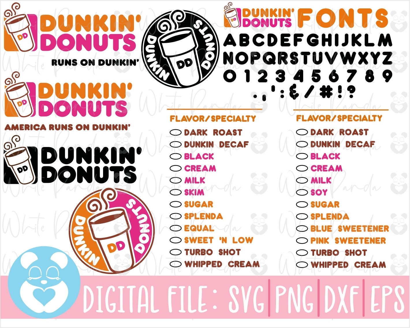 Dunkin Donuts File Etsy