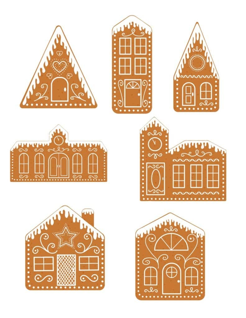 EASY DIY Gingerbread House Ornaments 3D Free Printable EASY DIY Gingerbread House Ornaments 3D Free Printable