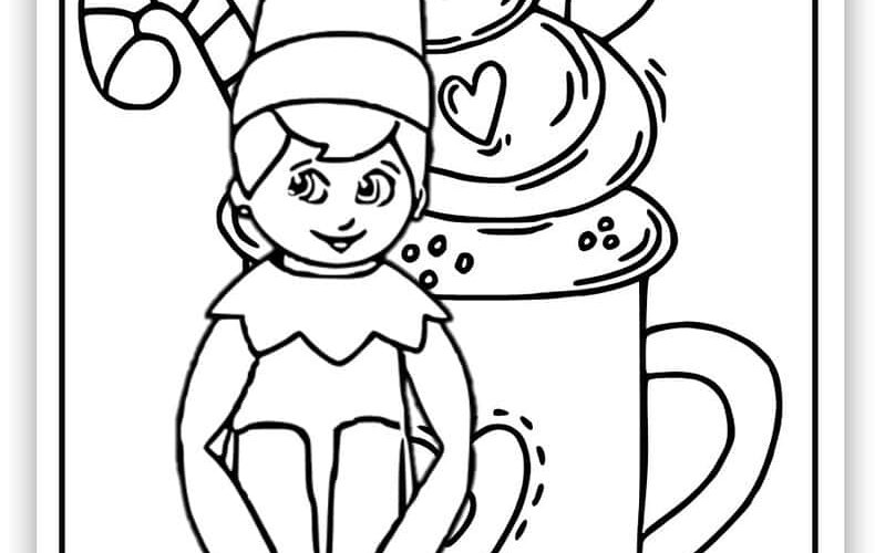Elf On The Shelf Coloring Pages Free PDF Printables Simply Love Coloring