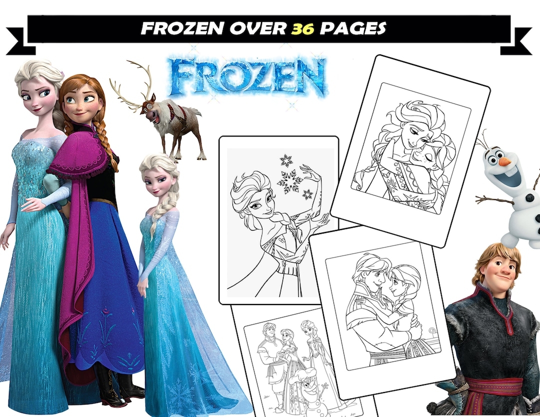 elsa printable colouring pages
