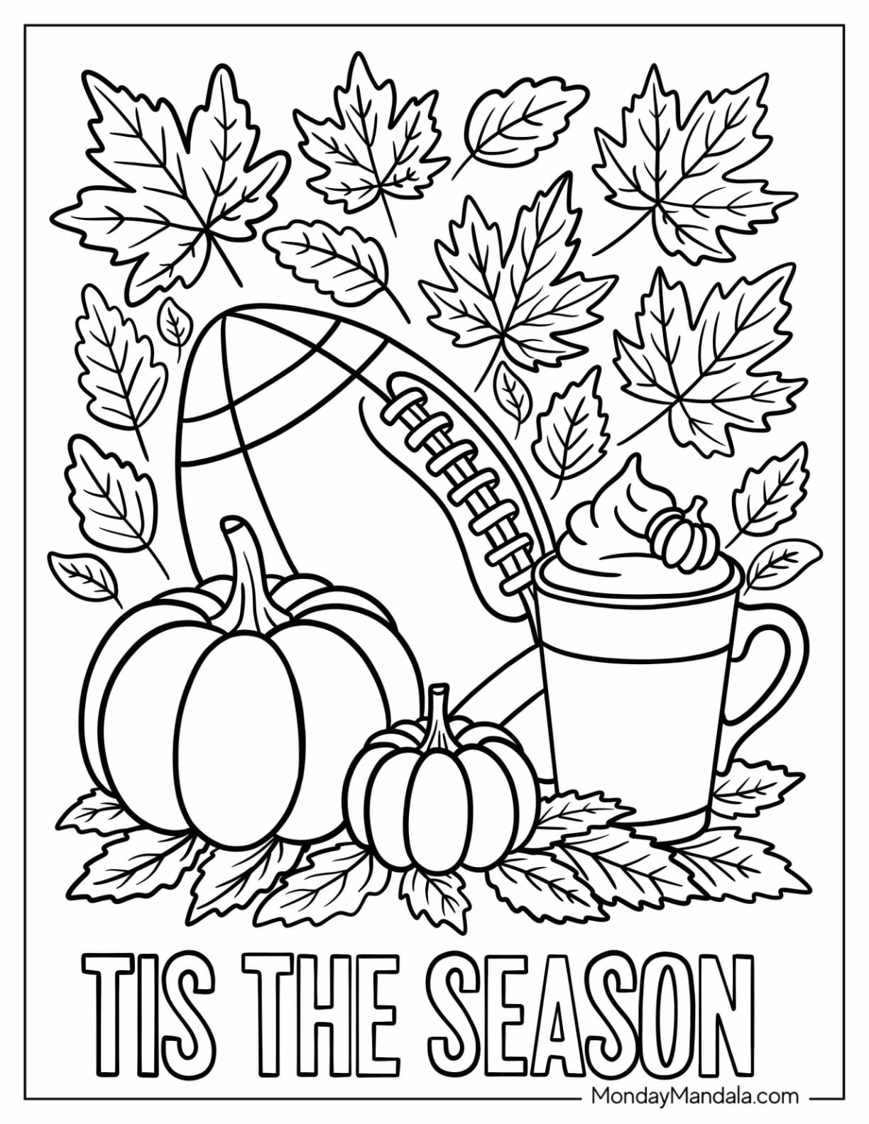 Fall Coloring Pages For Adults Free PDF Printables 