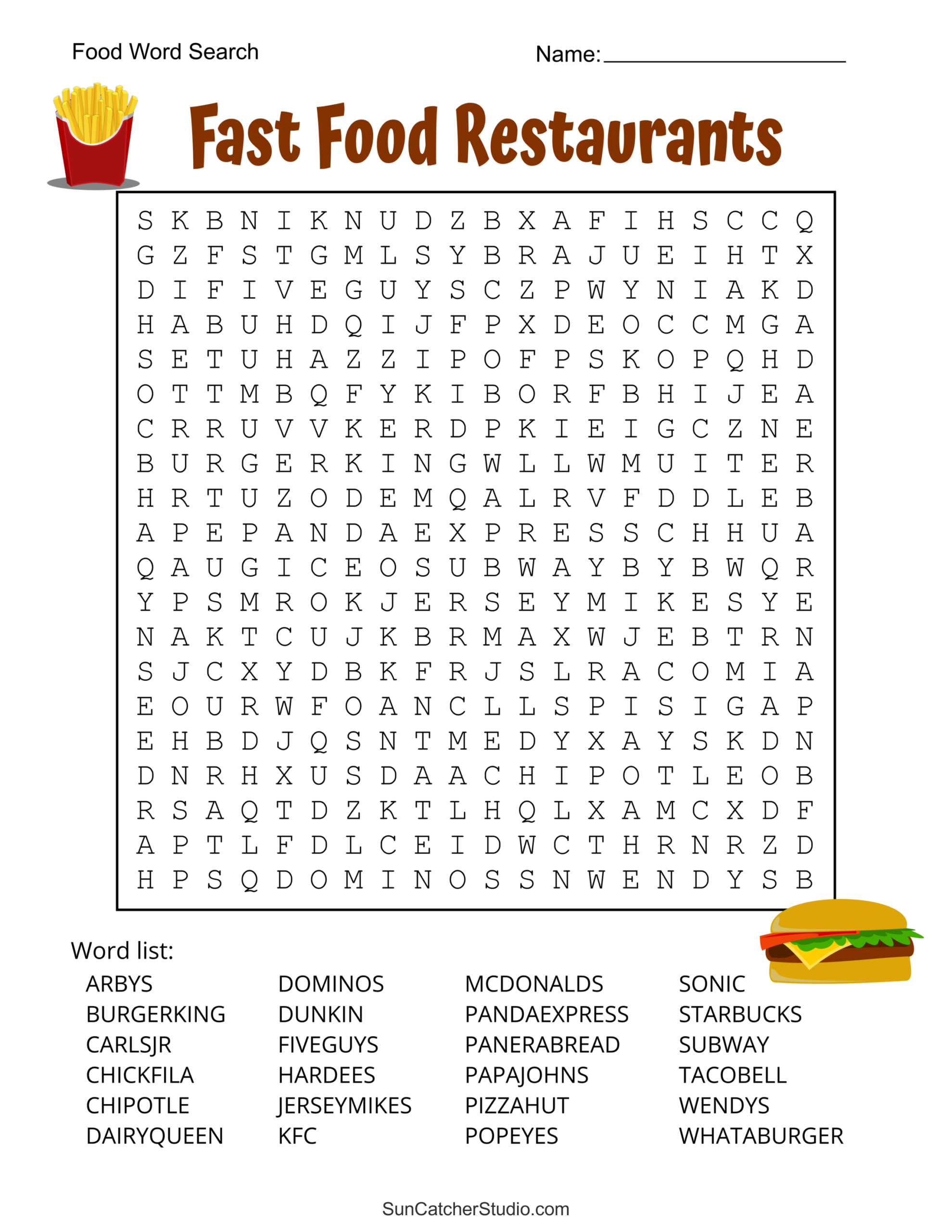 Food Word Search Free Printable Puzzles Free Printables Lettering SVG Files Tools Apps