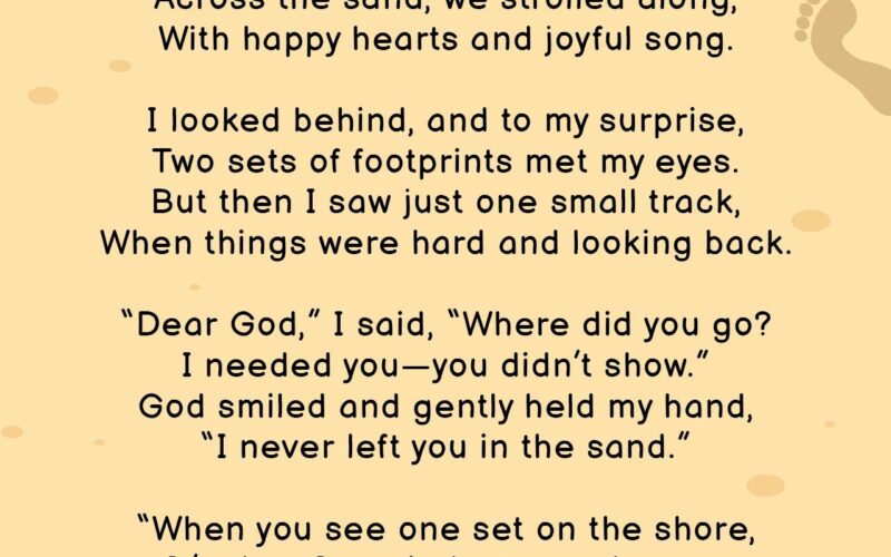 Footprints In The Sand 10 Free PDF Printables Printablee