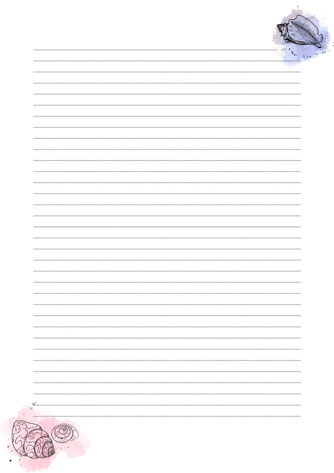 printable lined note paper