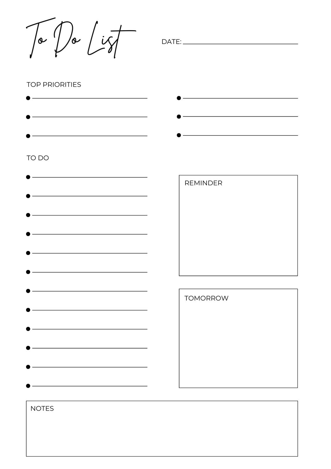 Free And Customizable To do List Templates Canva