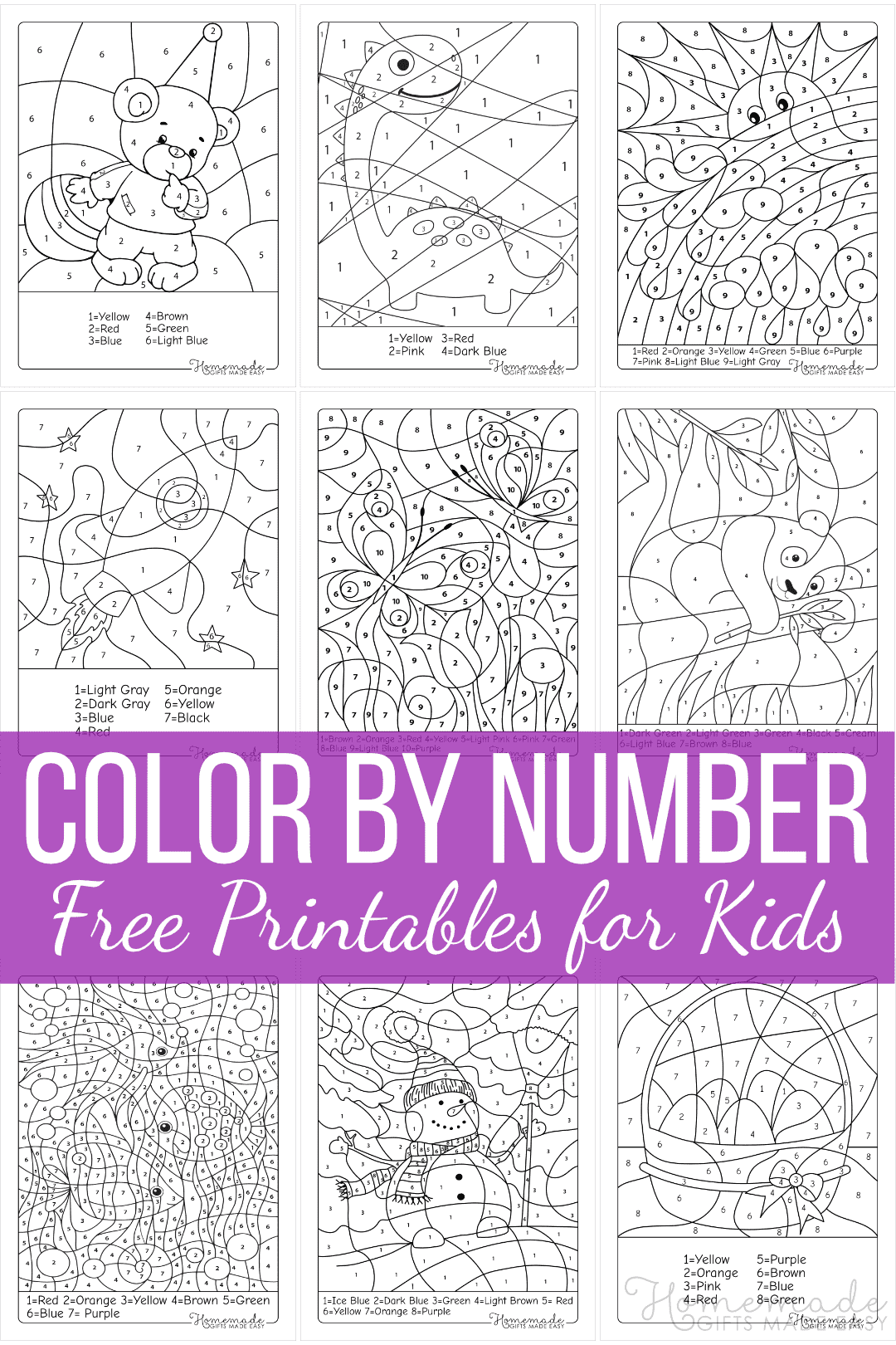 free printable paint by numbers