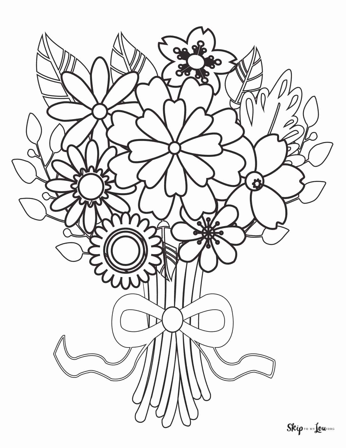 flower colouring pages printable