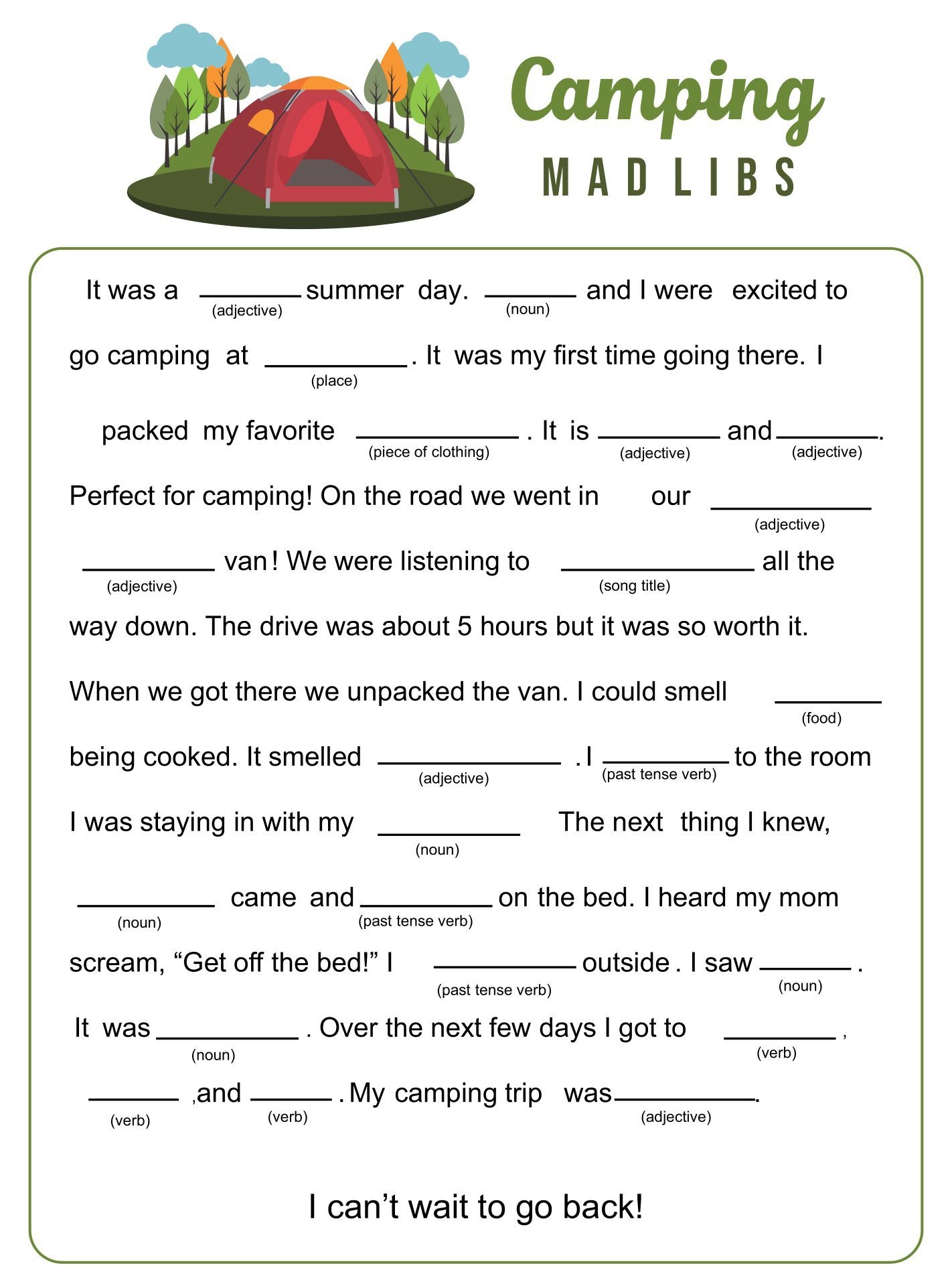 Free Madlib Printables Printable Study Planner
